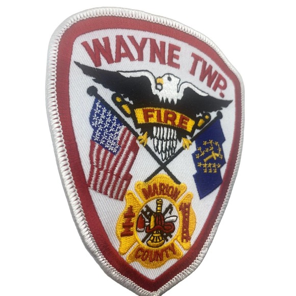 Wayne Twp Marion County Fire Department Patch Embroidered Vintage NOS - Picture 5 of 7